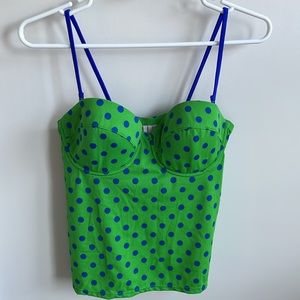 ☀️JCrew NEW polka dot tankini